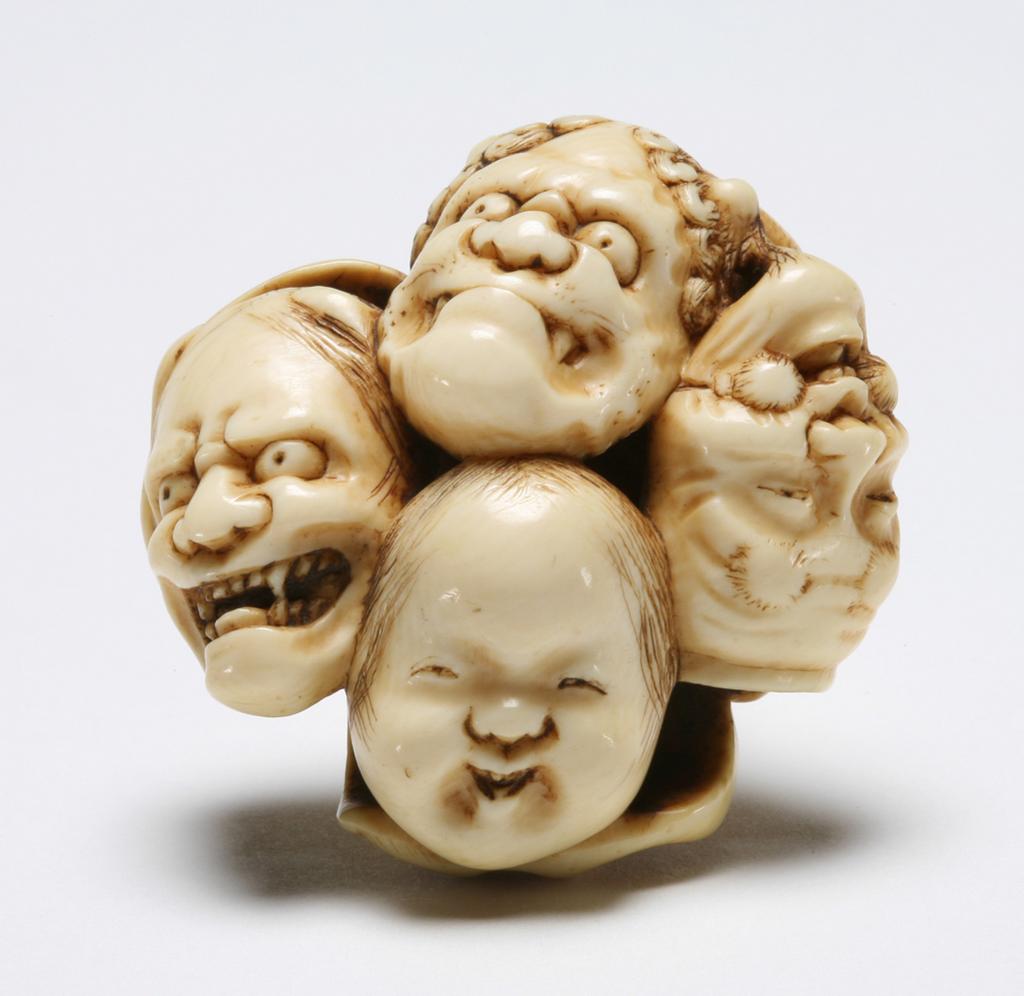 Featured image for the project: Manju formed of a group of seven Noh theatre masks