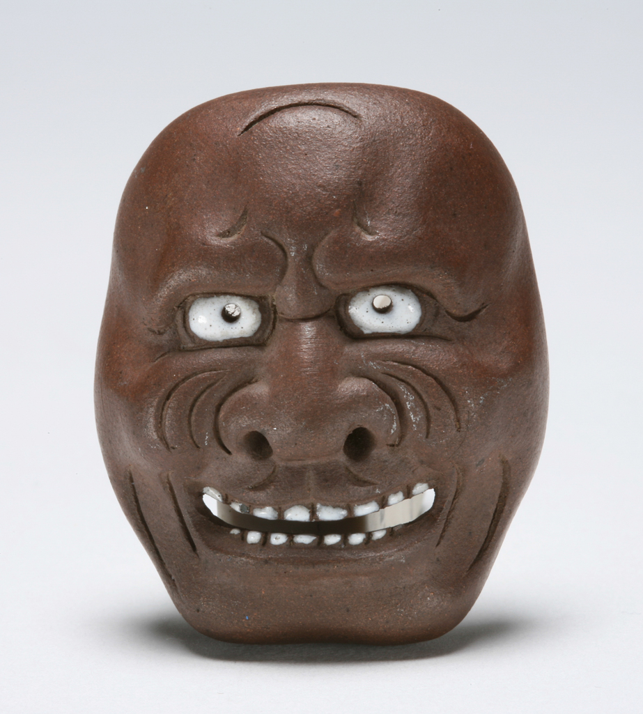 Pottery netsuke in the form of an O-tobide